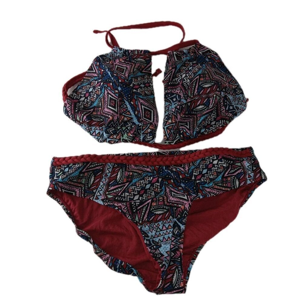 Swimsuits for all Women 2 PC Swim Set Braided Multicolor Bikini Set sz 18